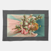 Süßer Engel im rosa Kleid Geschirrtuch (Horizontal)