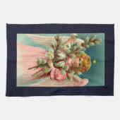 Süßer Engel im rosa Kleid Geschirrtuch (Horizontal)