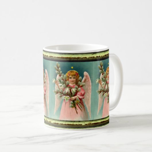 Süßer Engel im rosa Kleid Kaffeetasse (VorderseiteRechts)