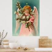 Süßer Engel im rosa Kleid Poster (Küche)