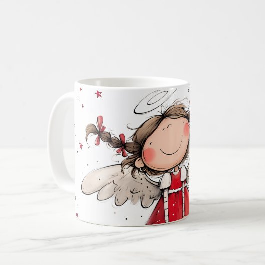 Süßer Engel Kaffeetasse (Vorderseite Links)