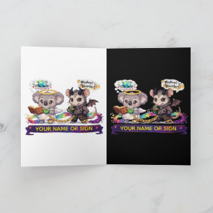 Süßer Engel Koala und Chaos Opossum - Liebe & Chao Karte