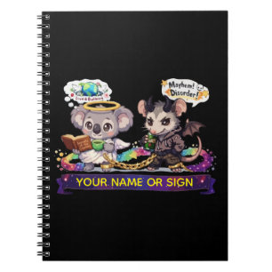 Süßer Engel Koala und Chaos Opossum - Liebe & Chao Notizblock