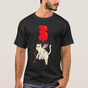 Süßer Engelkatze 3. Geburtstag Kinderballonparty T-Shirt