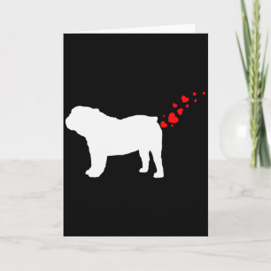 Süßer Englisch Bulldogge Besitzer Valentinstag Her Karte