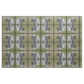 Süßer englischer Schwarzweiss-Setzer Stoff (Fat Quarter (45,7 x 55,9 cm))