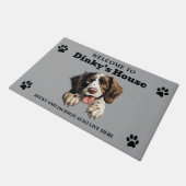 Süßer Englischer Springer Spaniel Fußmatte (Schrägansicht)