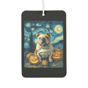Süßer English Bulldog Hund Halloween Jack O Lanter Autolufterfrischer