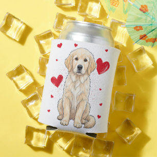 Süßer English Cream Golden Retriever Hund Dosenkühler