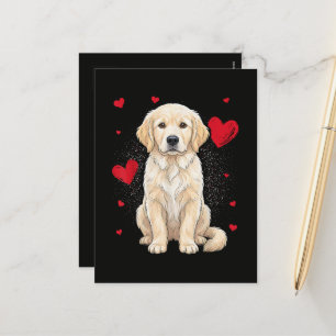 Süßer English Cream Golden Retriever Hund Feiertagspostkarte