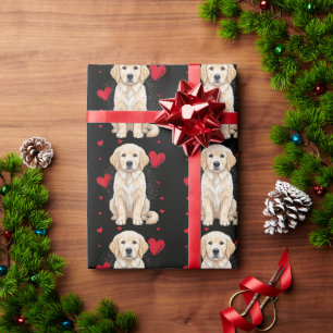 Süßer English Cream Golden Retriever Hund Geschenkpapier