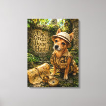 Süßer Entdeckerhund Antike Dschungelruinen Kunst