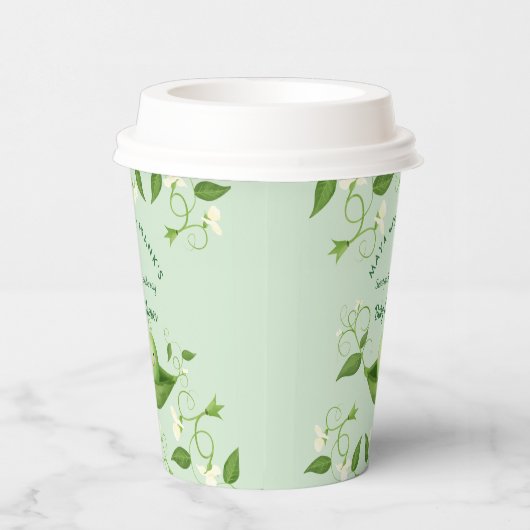 Süßer Erbsen in einem Pod Baby-Duschpapier Tassen Pappbecher (Rechts)