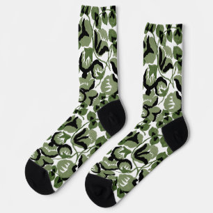 Süßer Erbsen (Olive) Kunst, Kunst und Kultur Socken