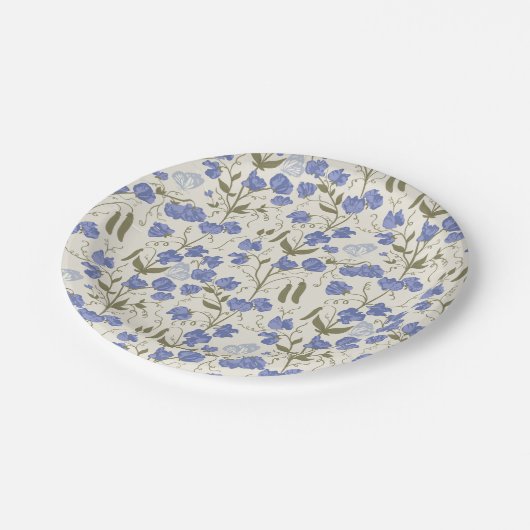 Süßer Erbsencreme Pappteller (Schrägansicht)