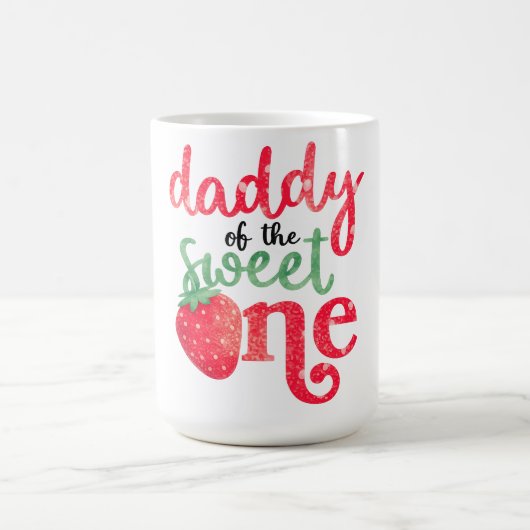 Süßer Erdbeer-Papa des Süßen Matching Fa Kaffeetasse (Mittel)