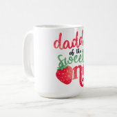 Süßer Erdbeer-Papa des Süßen Matching Fa Kaffeetasse (Vorderseite Links)