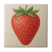 Süßer Erdbeeren - Aquarellfrucht Fliese (Vorderseite)