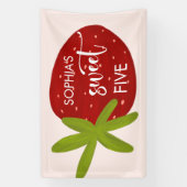 Süßer Erdbeeren-Kindergeburtstag Banner (Vertikal)