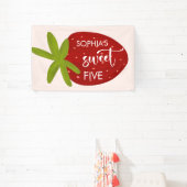 Süßer Erdbeeren-Kindergeburtstag Banner (InSitu)