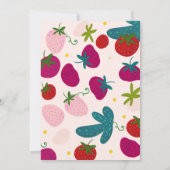Süßer Erdbeeren-Kindergeburtstag Einladung (Rückseite)