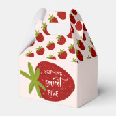Süßer Erdbeeren-Kindergeburtstag Geschenkschachtel (Rückseite)