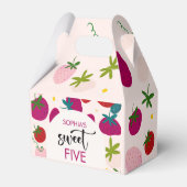 Süßer Erdbeeren-Kindergeburtstag Geschenkschachtel (Rückseite)