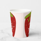 Süßer Erdbeeren-Kindergeburtstag Pappbecher (Rechts)