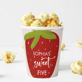 Süßer Erdbeeren-Kindergeburtstag Pappbecher