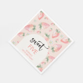 Süßer Erdbeeren-Kindergeburtstag Serviette (Ecke)