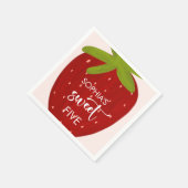 Süßer Erdbeeren-Kindergeburtstag Serviette (Ecke)