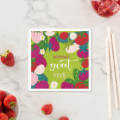 Süßer Erdbeeren-Kindergeburtstag Serviette (Beispiel)