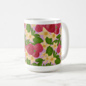 Süßer Erdbeergarten & Botanische Blumenästhetik Kaffeetasse (VorderseiteRechts)