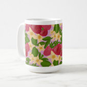 Süßer Erdbeergarten & Botanische Blumenästhetik Kaffeetasse (Vorderseite Links)
