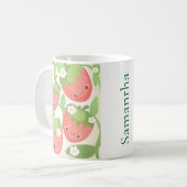 Süßer Erdbeergarten Kaffeetasse (Vorderseite Links)