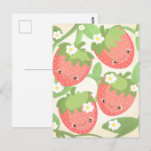 Süßer Erdbeergarten Postkarte (Vorne/Hinten)