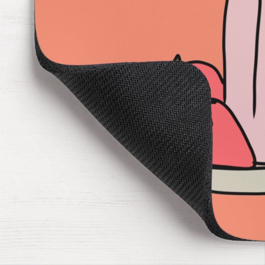 Süßer Erdbeermilch niedlich rosa Mousepad (Ecke)