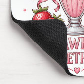 Süßer Erdbeermilchshake Rosa Dessert Mousepad (Ecke)