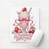 Süßer Erdbeermilchshake Rosa Dessert Mousepad (Mit Mouse)