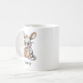Süßer Erdferkel liest ein Buch Custom Kaffeetasse (Vorderseite Links)