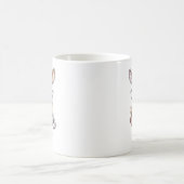 Süßer Erdferkel liest ein Buch Custom Kaffeetasse (Mittel)