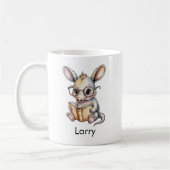 Süßer Erdferkel liest ein Buch Custom Kaffeetasse (Links)