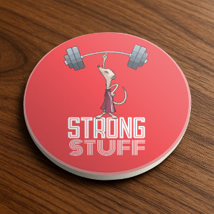 Süßer Erdmännchen Strong Stuff Gewichtheben Cartoo Getränkeuntersetzer