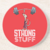 Süßer Erdmännchen Strong Stuff Gewichtheben Cartoo Getränkeuntersetzer (Vorne)