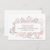 Süßer Erinnerungs-Trauerfall danken Ihnen zu Dankeskarte (Vorne/Hinten)