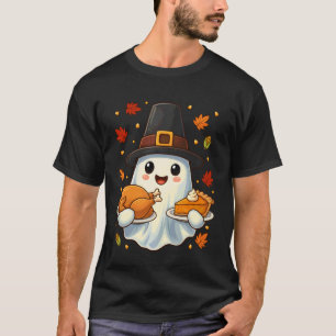 Süßer Erntedank-Geist Pilger Truthahn Kürbiskuchen T-Shirt