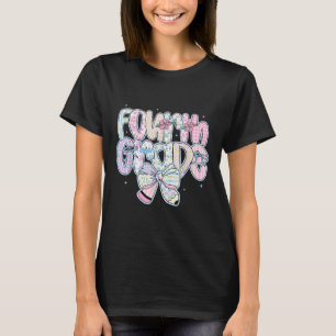 Süßer erster Schultag Preppy Vierte Klasse Rücken T-Shirt