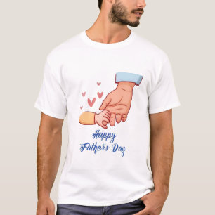 Süßer erster Vatertag Handhalten Minimalist T- T-Shirt