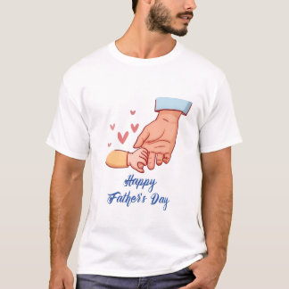 Süßer erster Vatertag Handhalten Minimalist T- T-Shirt