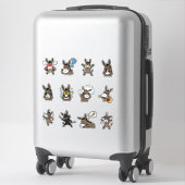 Süßer Esel-Emoji-Sticker-Pack Aufkleber (Koffer)